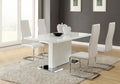 Anges 5 piece Dining Table Set White High Gloss and White