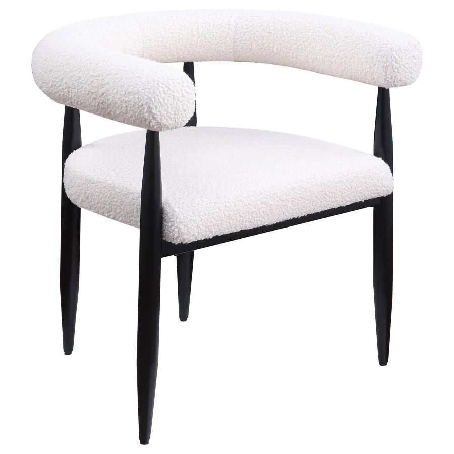 Camden 5 pcs round faux marble dining table set