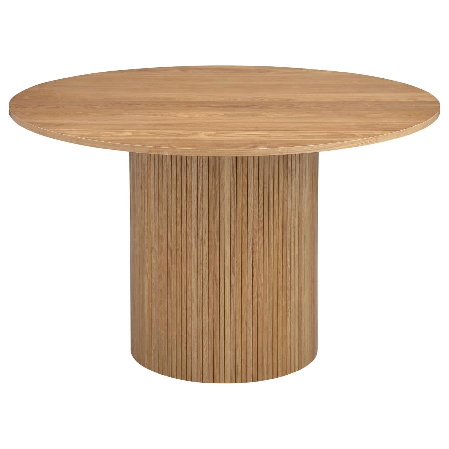 BRADBURY ROUND 48-INCH WOOD TOP DINING TABLE NATURAL