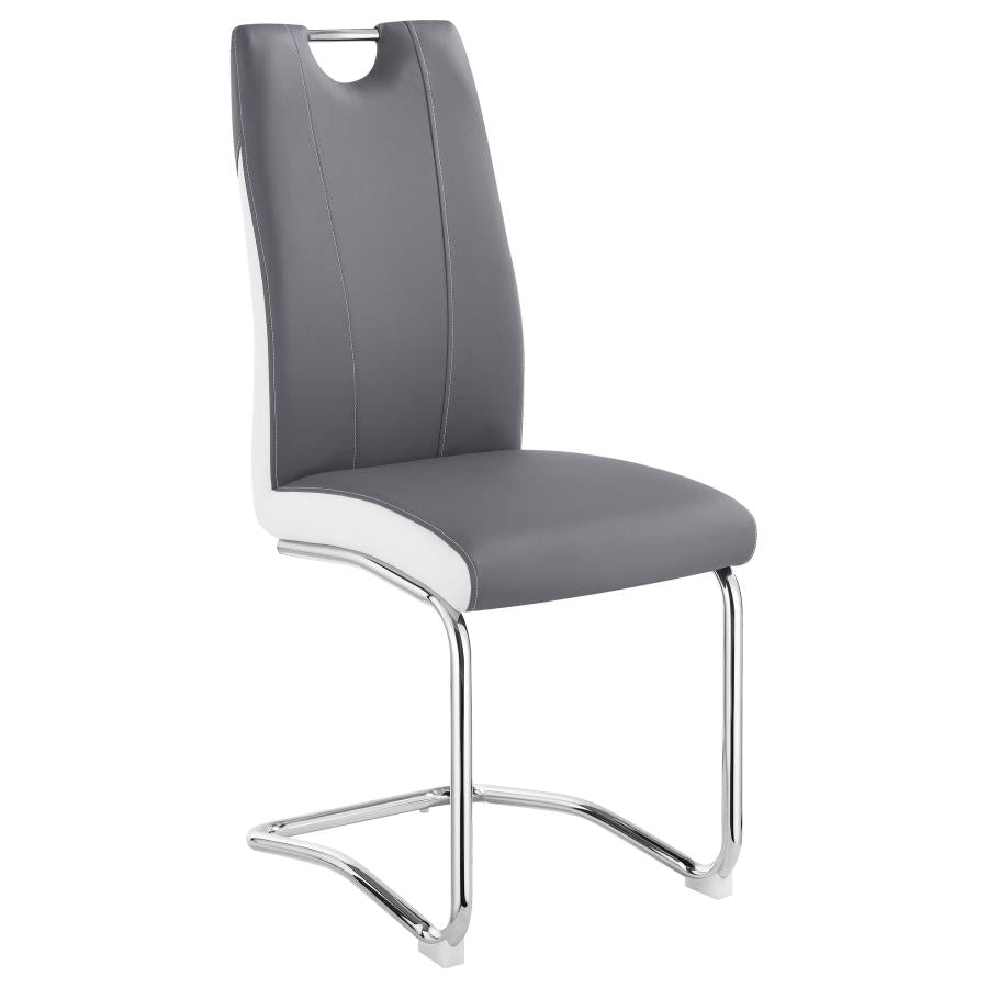 Juego de comedor rectangular Brooklyn de 5 piezas, blanco de alto brillo