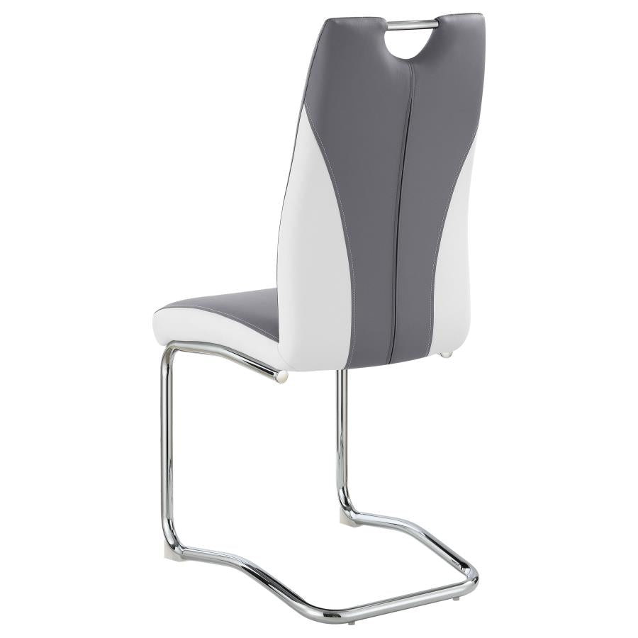 Juego de comedor rectangular Brooklyn de 5 piezas, blanco de alto brillo