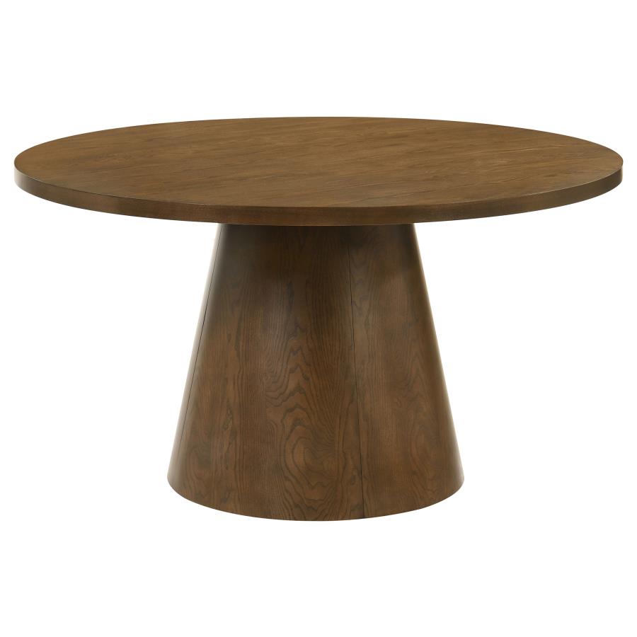 Modera 5-piece Round Wood Dining Set Grey and Walnut