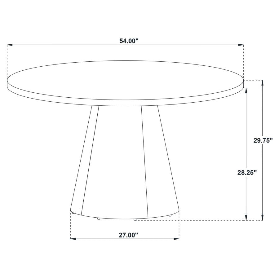 Modera 5-piece Round Wood Dining Set Grey and Walnut