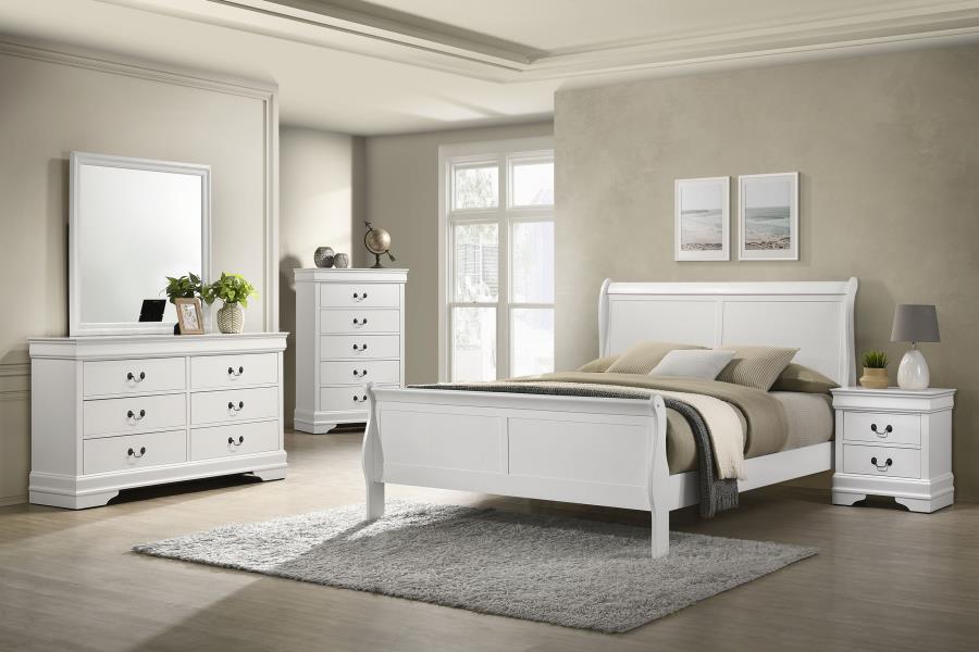 Louis Philippe 4 or 5 piece Full, Queenor King Bedroom Set White or Brown color