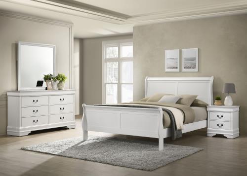 Louis Philippe 4 or 5 piece Full, Queenor King Bedroom Set White or Brown color