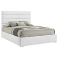 Cama Queen tapizada Felicity de 53 pulgadas, color blanco