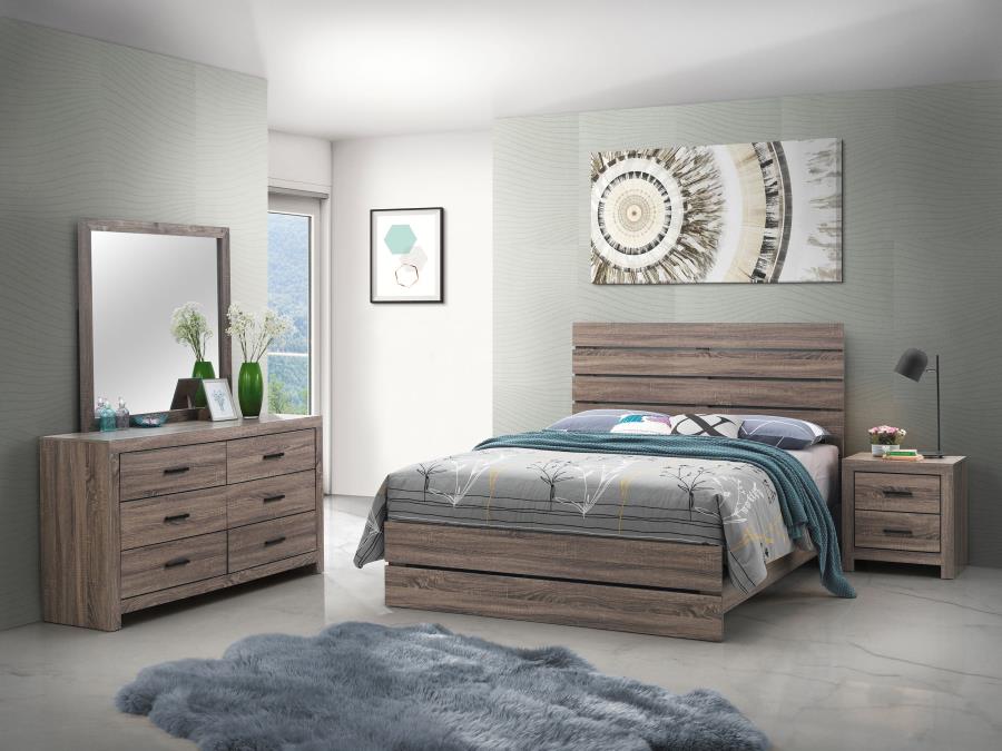 Brantford 4 or 5 piece Bedroom Set Coastal White or Brown size Queen or King