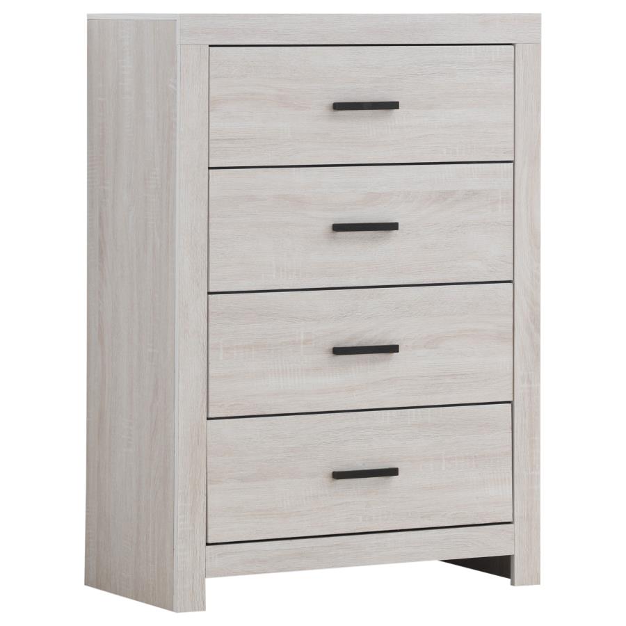 Brantford 4 or 5 piece Bedroom Set Coastal White or Brown size Queen or King