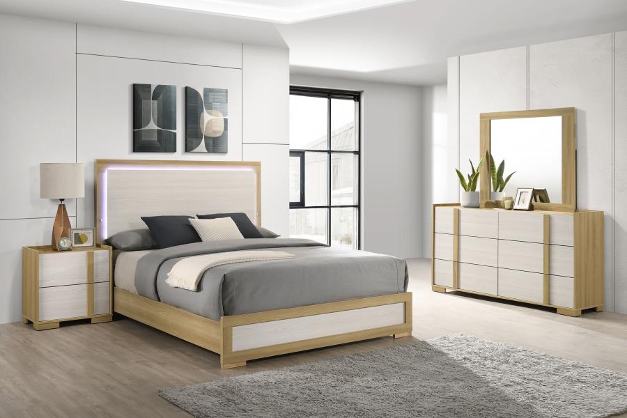 HYLAND 4-PIECE QUEEN BEDROOM SET NATURAL
