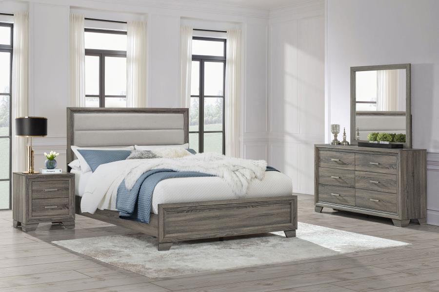 Wright 4 or 5-piece Queen or King Bedroom Set Brown Oak