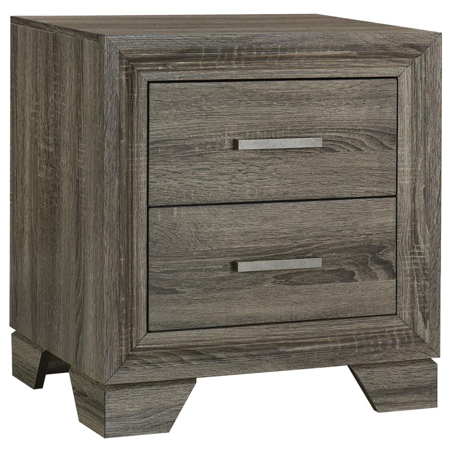 Wright 4 or 5-piece Queen or King Bedroom Set Brown Oak