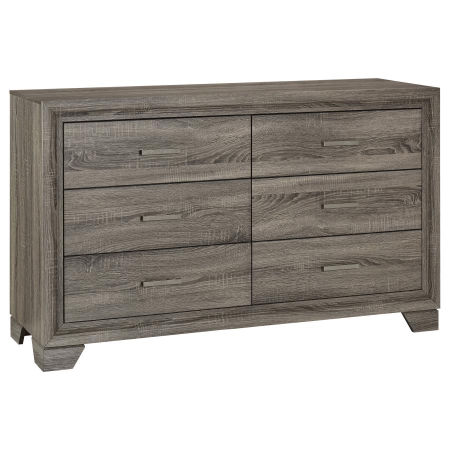 Wright 4 or 5-piece Queen or King Bedroom Set Brown Oak