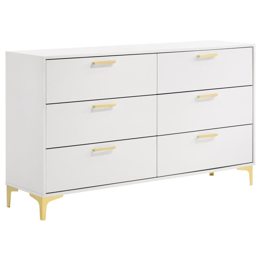 Kendall 4-piece Bedroom Set White or Black with Gold Accents