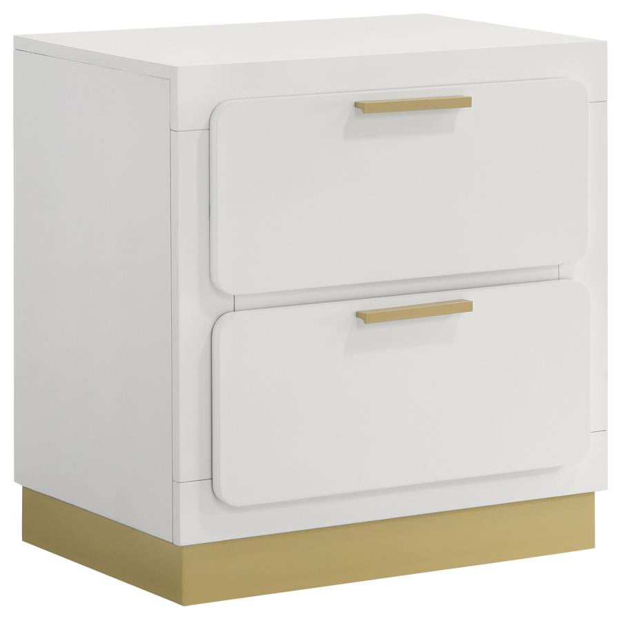 Caraway 4-piece Bedroom Set Queen or King White or Black with LED