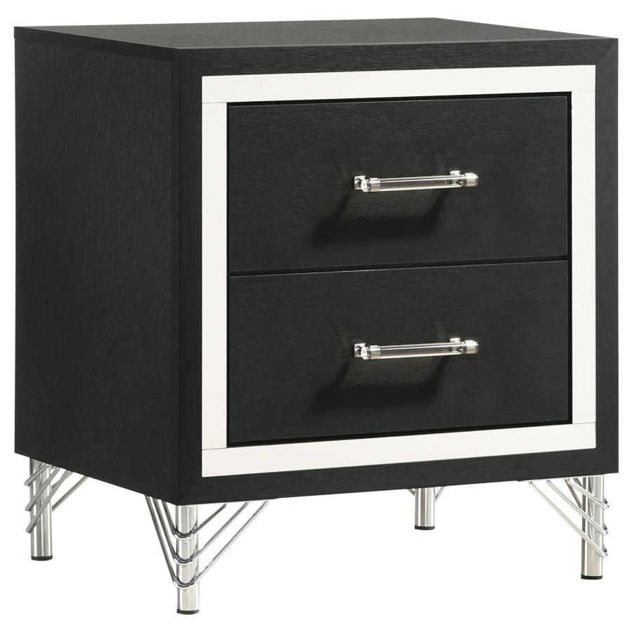 Lucia 4-piece Bedroom Set Grey and Black