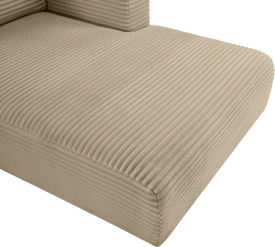 Shaggy 145" Corduroy Performance Fabric Upholstered Upholstered Modular Sectional
