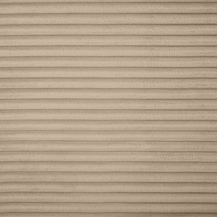 Taupe Shaggy 101" Corduroy Performance Fabric Upholstered Upholstered Modular Sectional