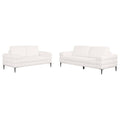 Jessel 2-piece Chenille Upholstered Sofa Set Ivory