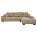 Octavua upholstered sectional chaise sofa camel