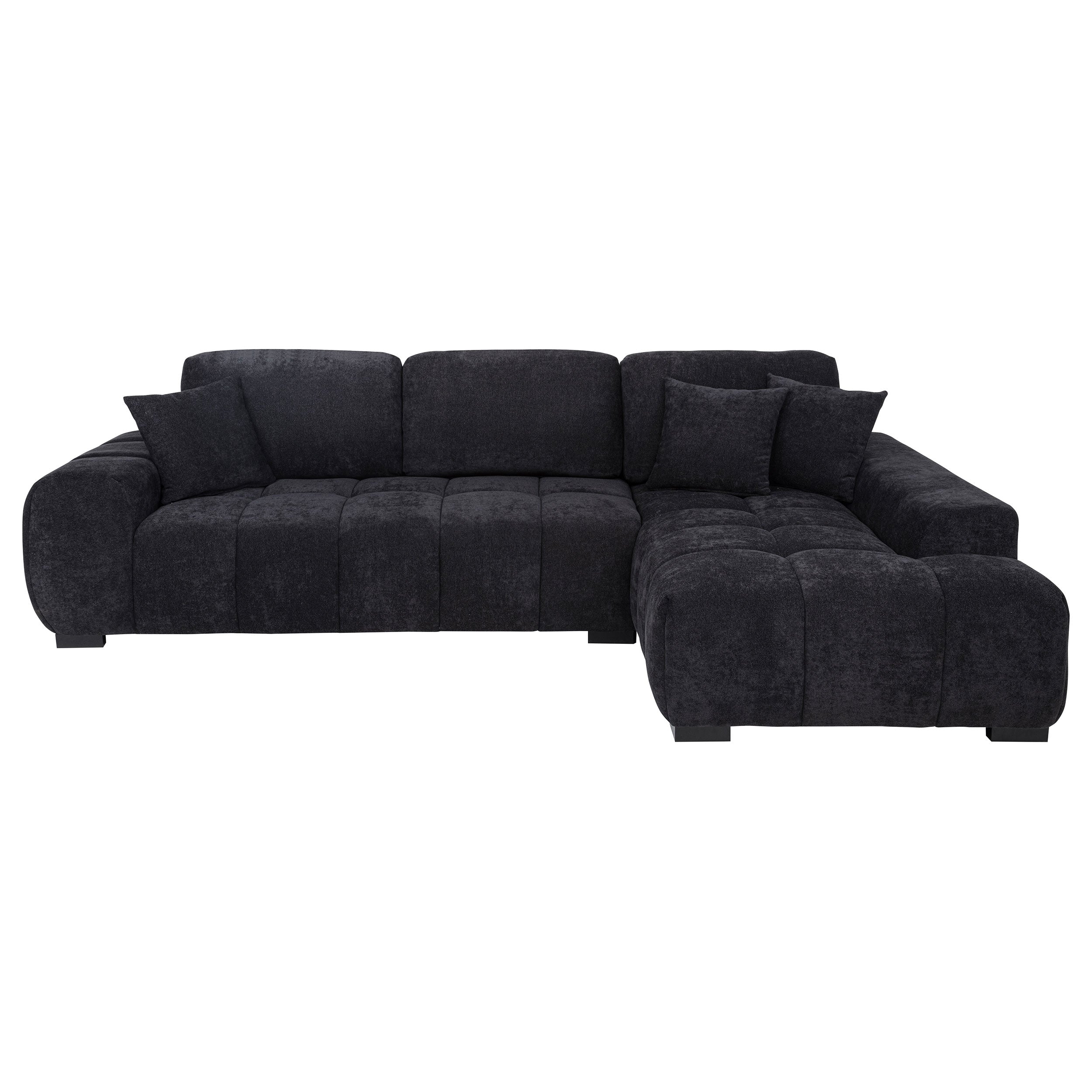Octavia Fabric Upholstered Track Arm Sectional Sofa