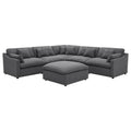 Canapé sectionnel modulaire rembourré 6 pièces Hobson Anthracite