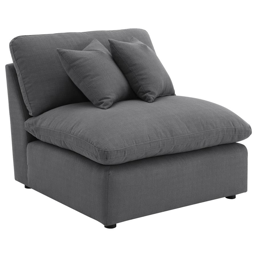Canapé sectionnel modulaire rembourré 6 pièces Hobson Anthracite