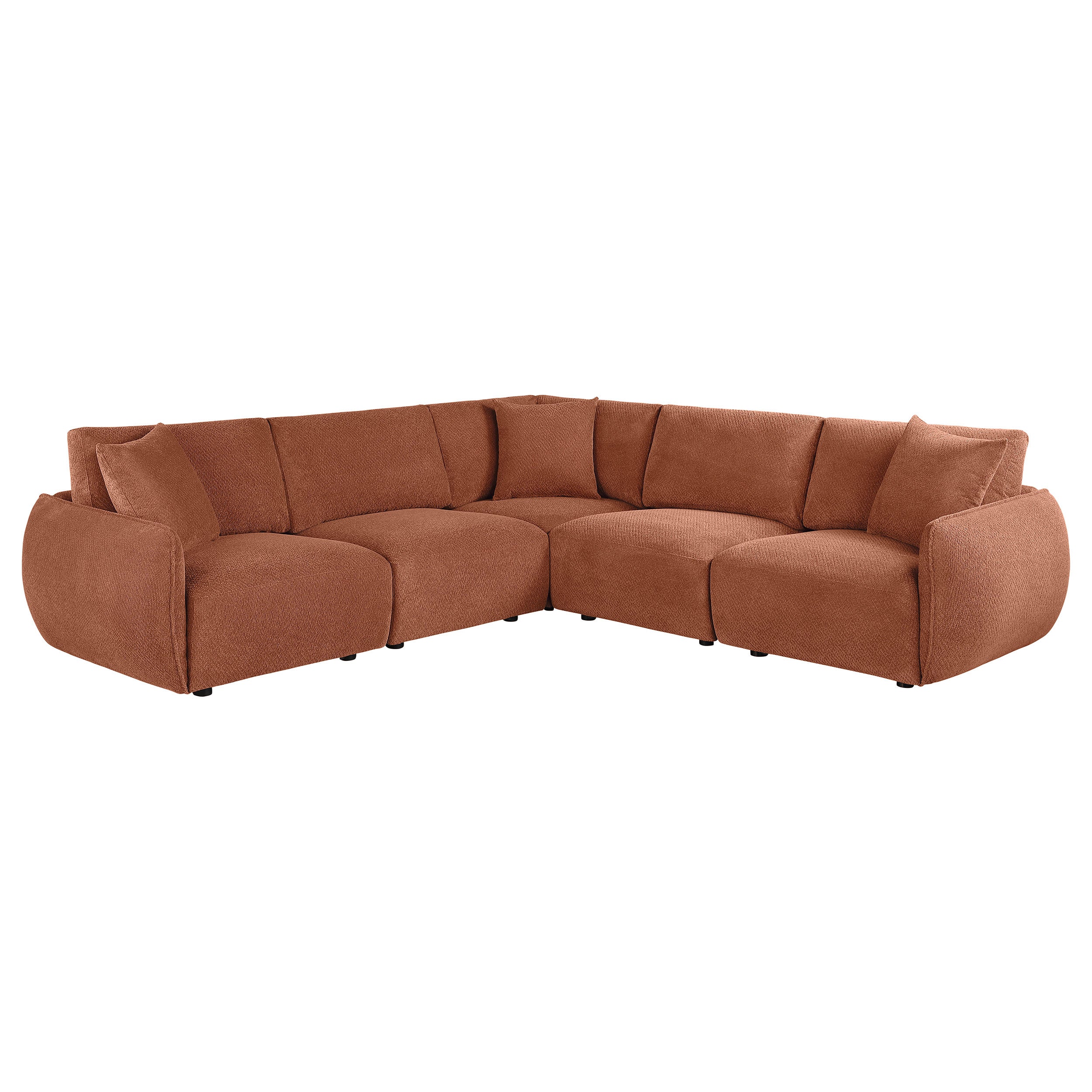 Elysia 5-piece Chenille Upholstered Modular Sectional Sofa