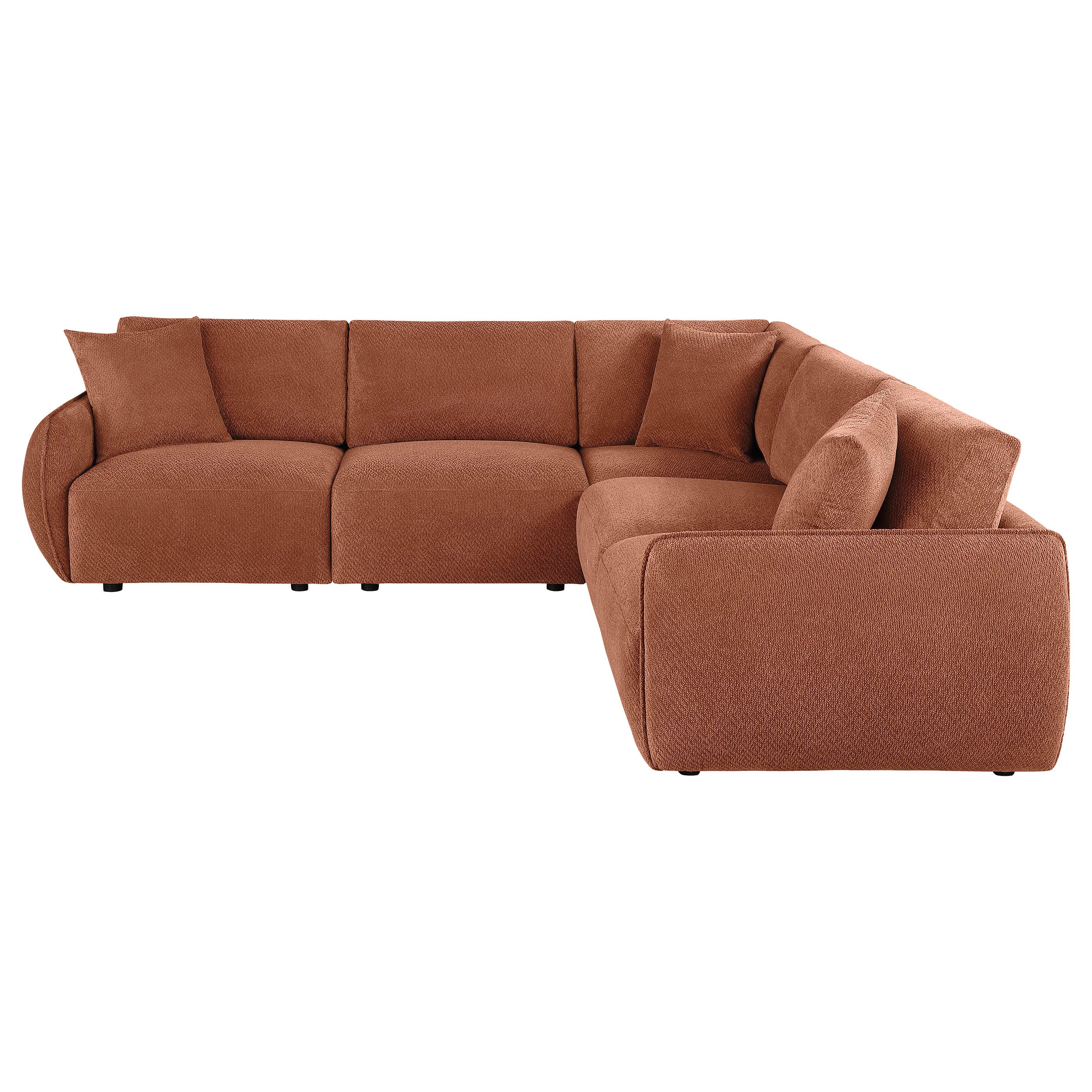 Elysia 5-piece Chenille Upholstered Modular Sectional Sofa