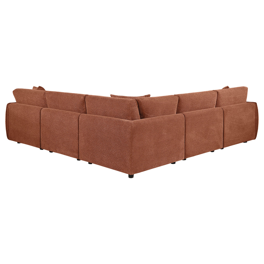 Elysia 5-piece Chenille Upholstered Modular Sectional Sofa