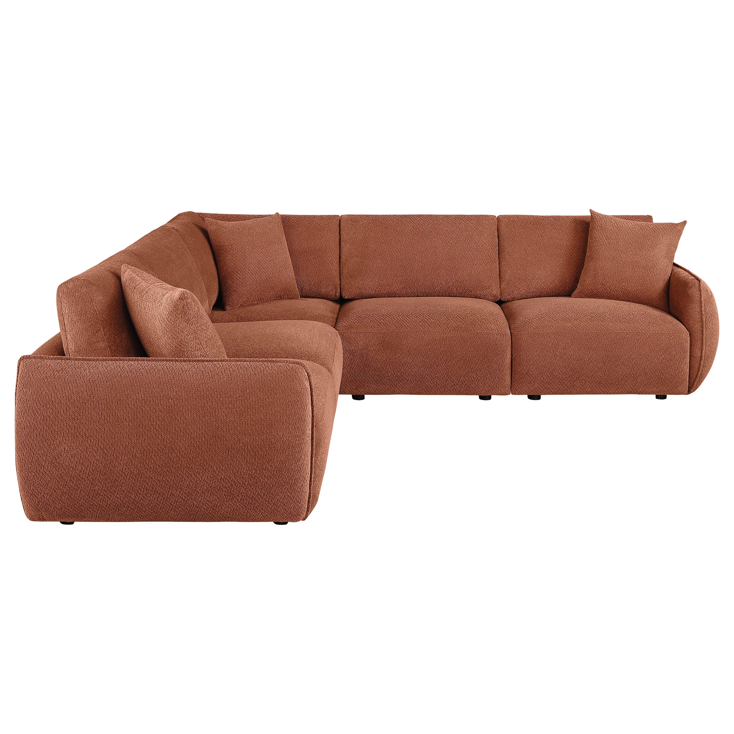Elysia 5-piece Chenille Upholstered Modular Sectional Sofa