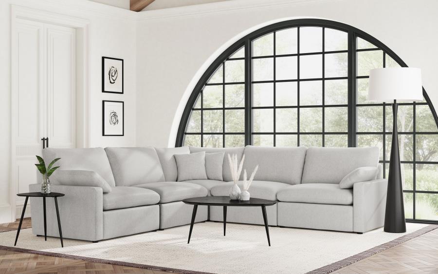 Conjunto de sofá modular reclinable eléctrico Collins gris