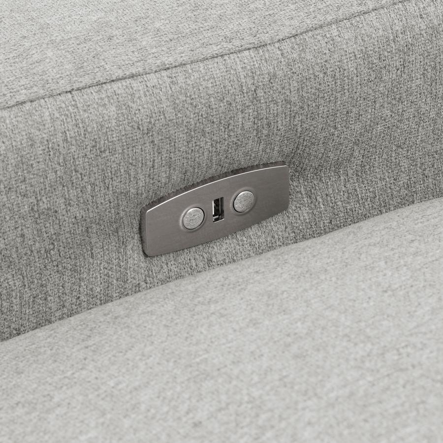 Ensemble de canapés sectionnels inclinables électriques modulaires Collins gris