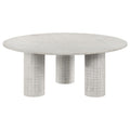 Astoria Round Genuine Marble Coffee Table White