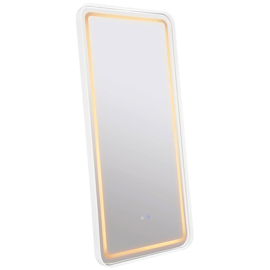 GLENDORA 32 X 71 INCH LED STANDING MIRROR BT SPEAKERS BLACK