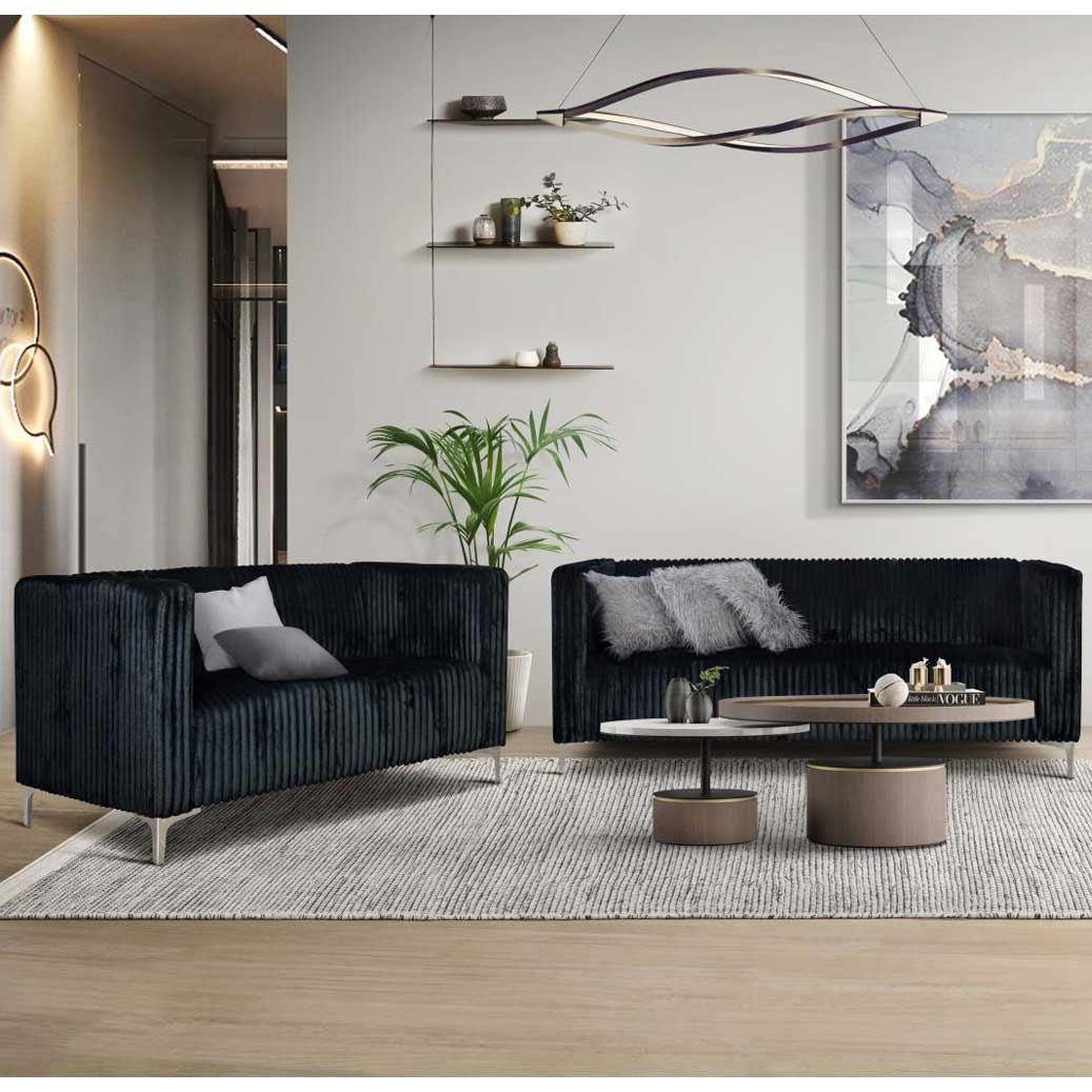 Ninda velvet living room set