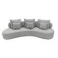 MH curved Sectional Sofa with pillows