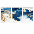 3pc Abstract Glass Wall Art 24"x 36"